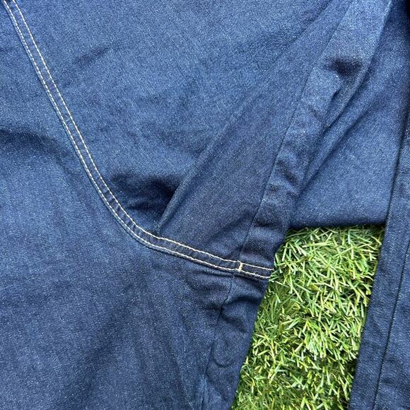 Hell Bunny Charlie Denim Capris Dark Wash Plus Size Retro Style Jeans 6XL - Picture 6 of 9